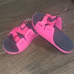 Chaco Kids' Bright Pink Sandals Adjustable Minimal Wear
